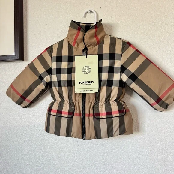 Burberry Kids' Check Puffer Jacket - Picture 4 of 13
